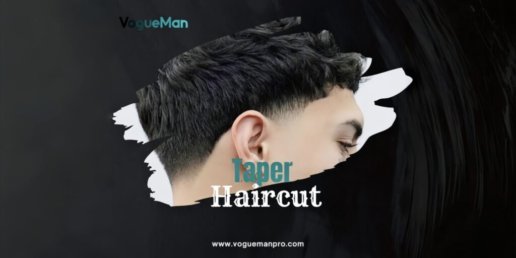 Man with a low taper haircut and textured top style, with neat sides and a casual, tousled look on top